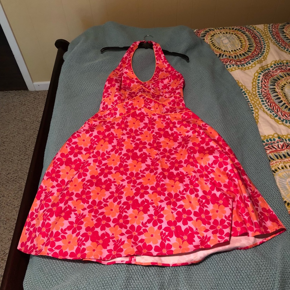 Floral halter dress